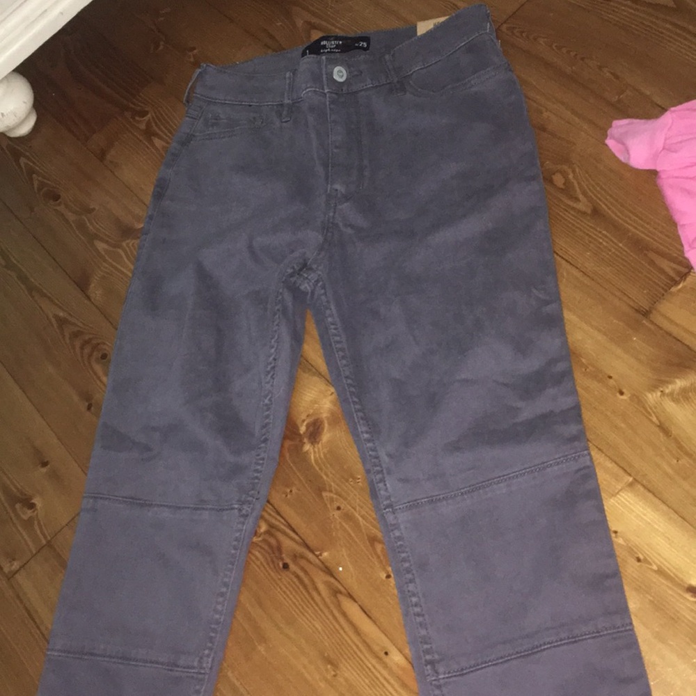 High rise cropped skinny jeans.